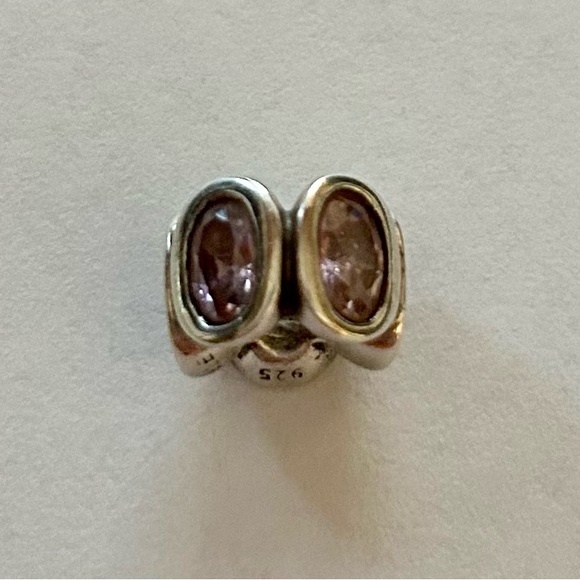 RETIRED! Pandora pink Oval Lights Charm - Picture 1 of 5